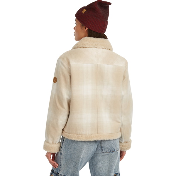 2025 O'Neill Femmes O'Riginals Fleece Veste Doublée 1500144 - Beige Check